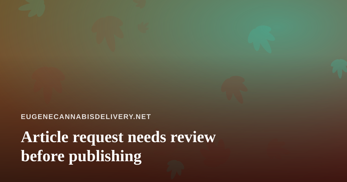 Article request needs review before publishing