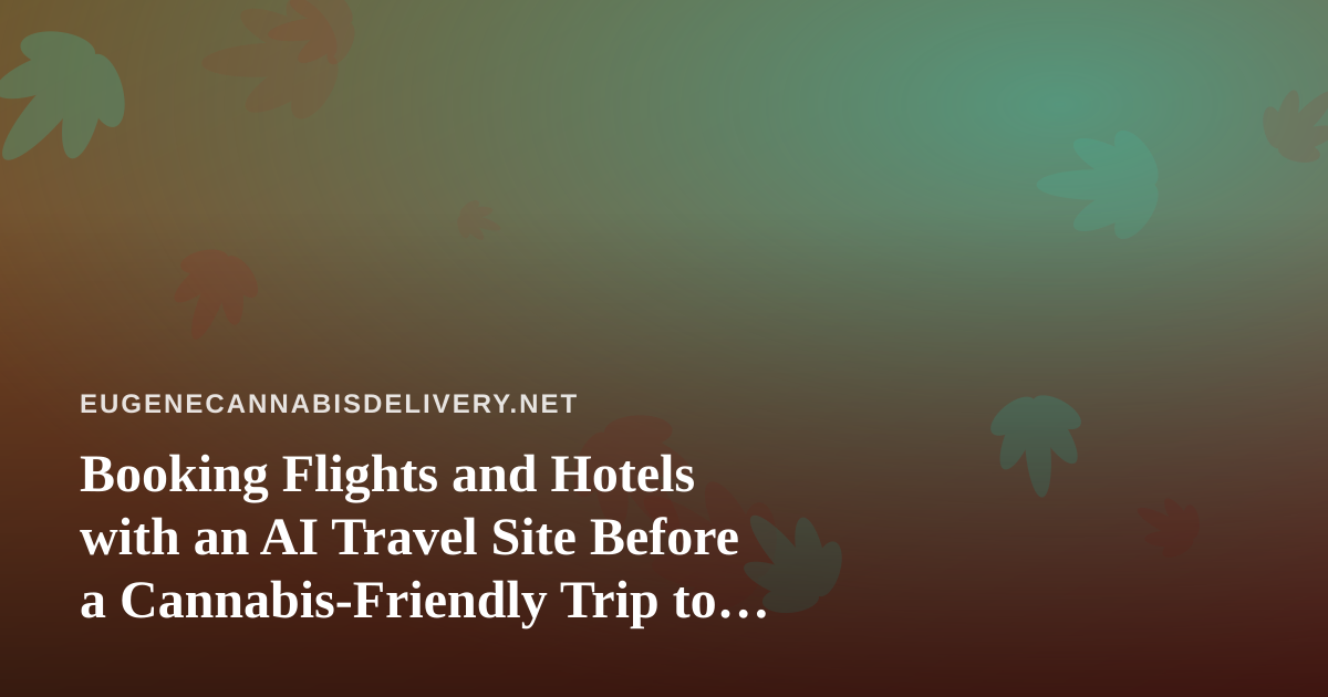 Booking Flights and Hotels with an AI Travel Site Before a Cannabis-Friendly Trip to Eugene