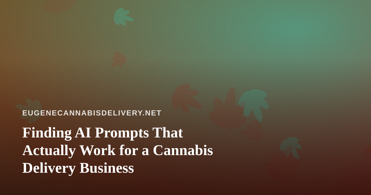 Finding AI Prompts That Actually Work for a Cannabis Delivery Business