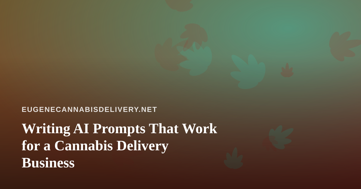 Writing AI Prompts That Work for a Cannabis Delivery Business